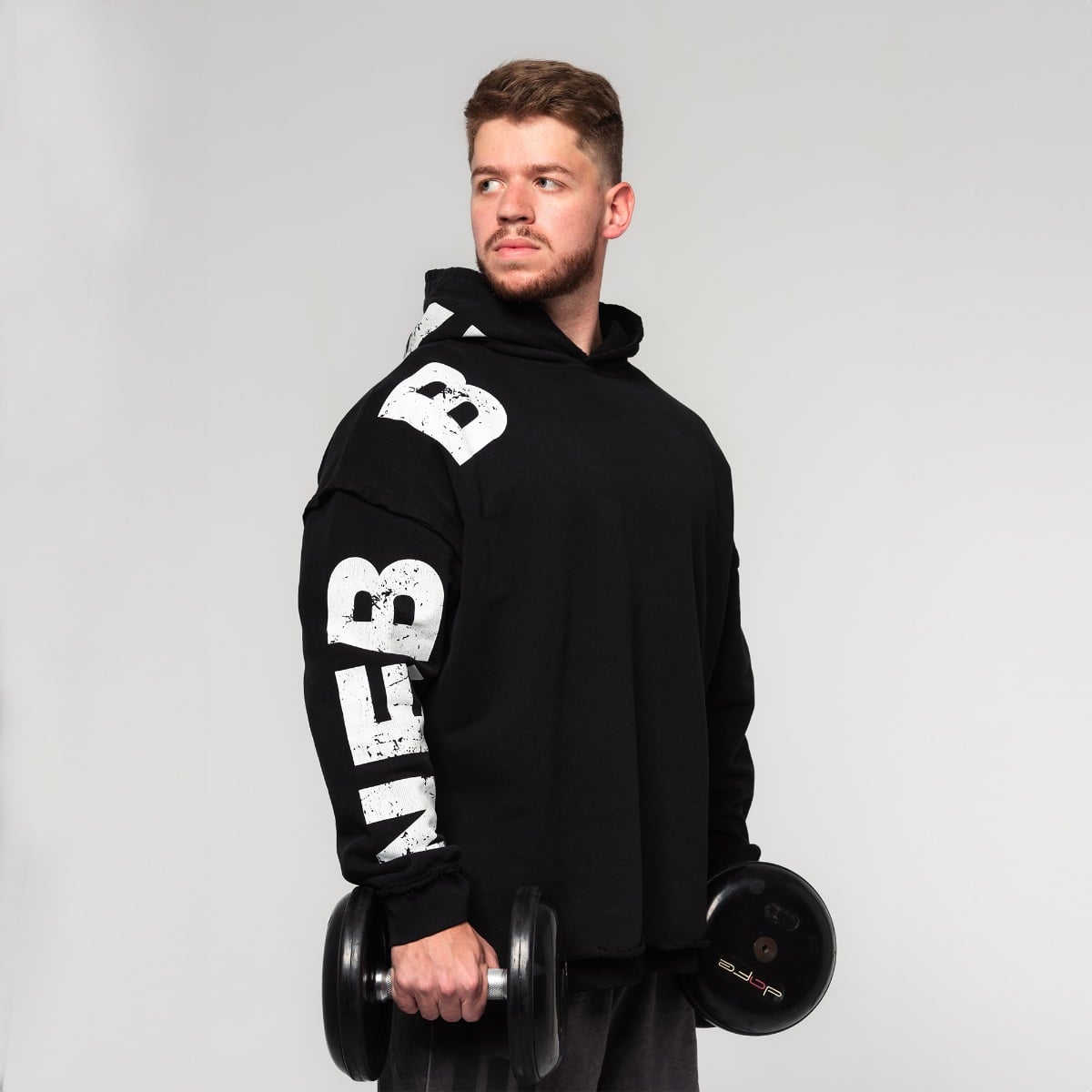 Hoodie NO BS Black - NEBBIA