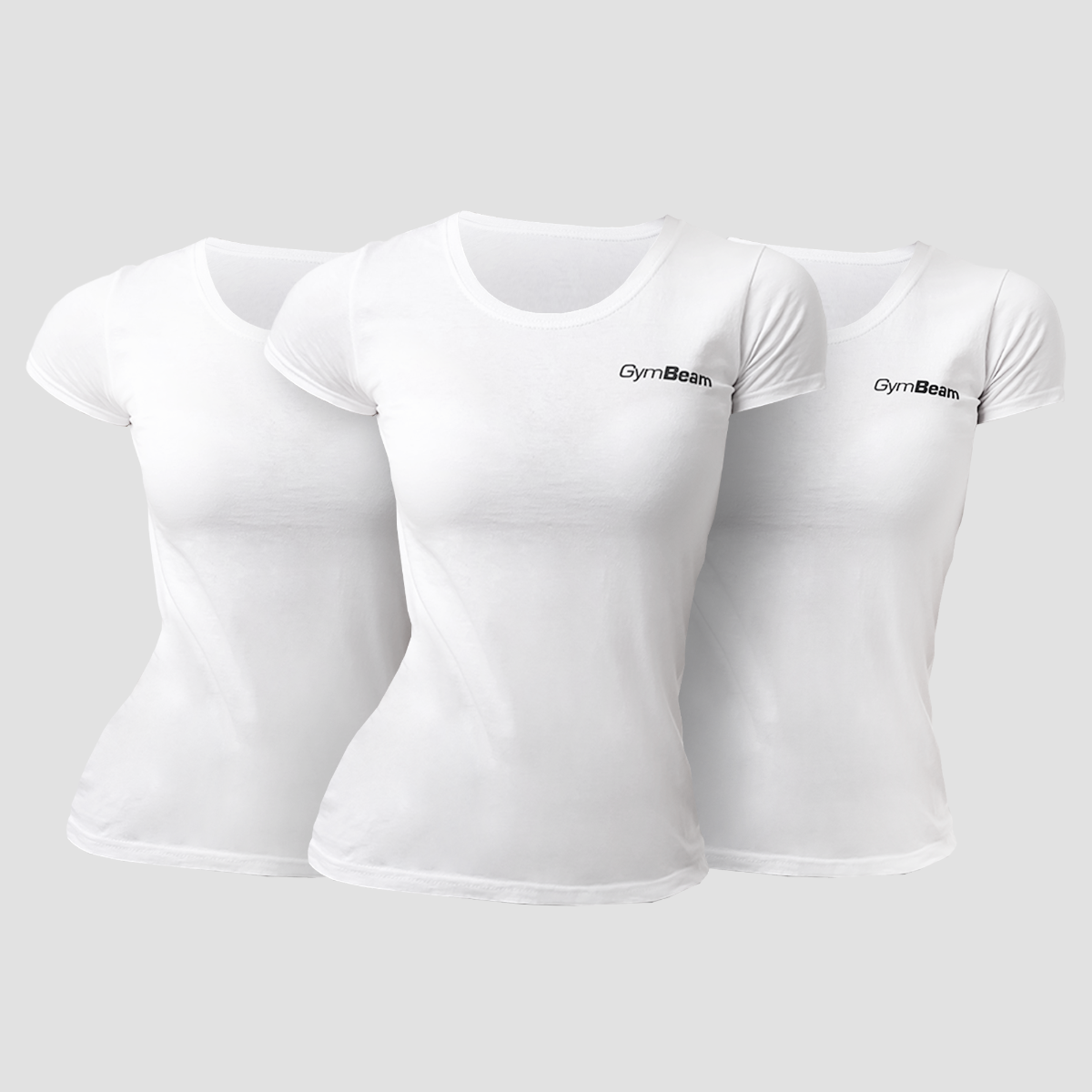 Ženska majica Basic 3pack White - GymBeam