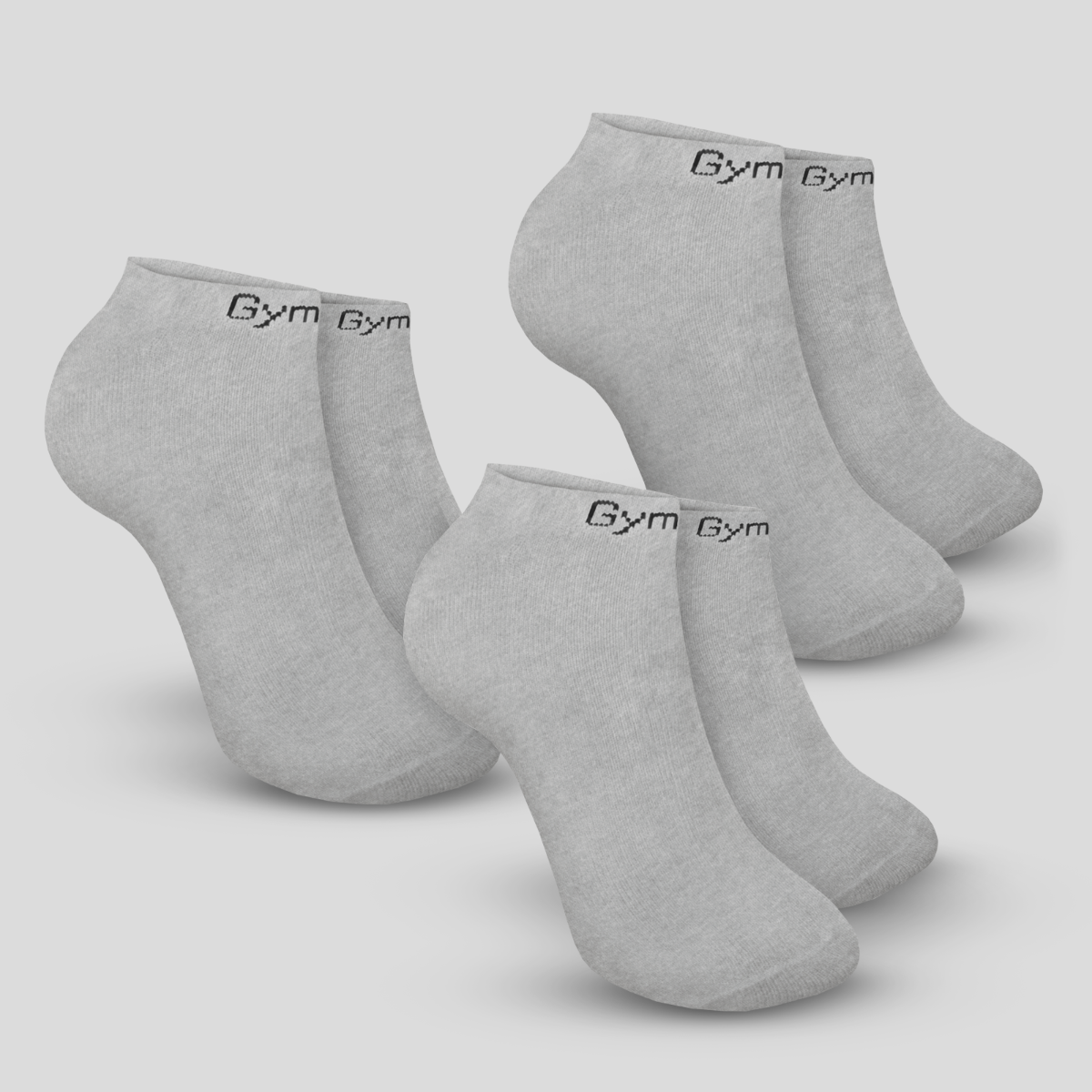 Čarape Ankle Socks 3Pack Grey - GymBeam