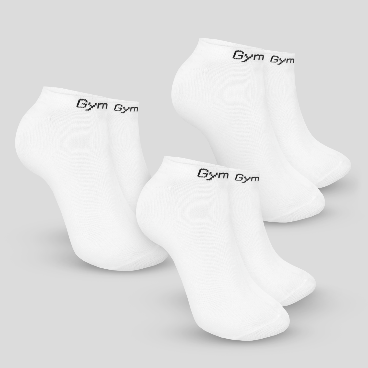 Čarape Ankle Socks 3Pack White - GymBeam
