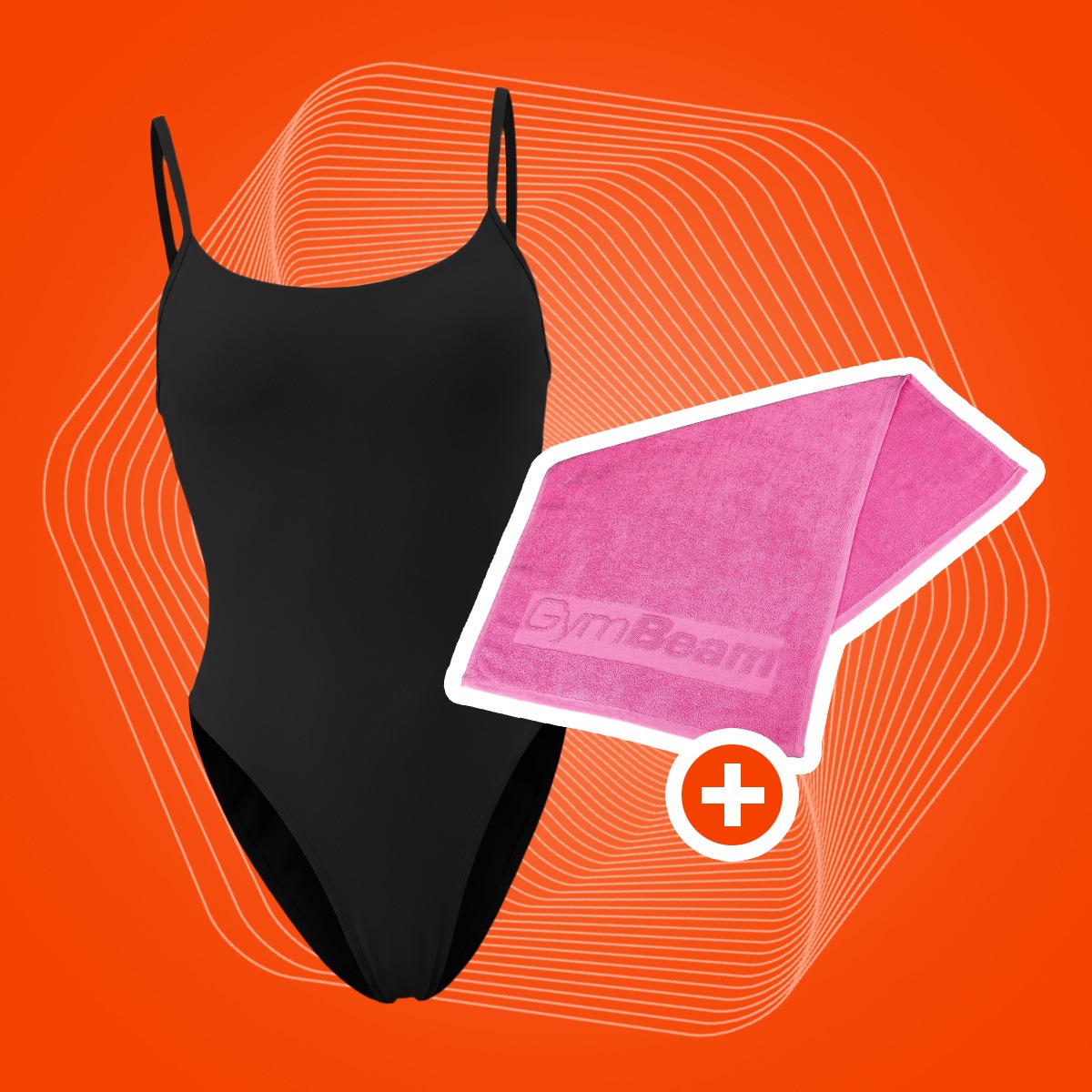 Jednodelni kupaći kostim ARUBA Black - GymBeam + poklon