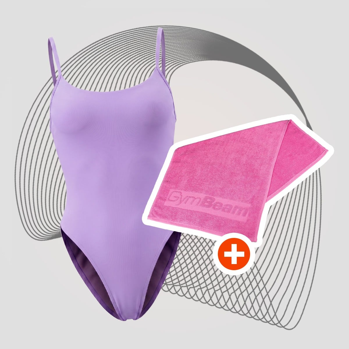 Jednodelni kupaći kostim ARUBA Lilac - GymBeam + poklon