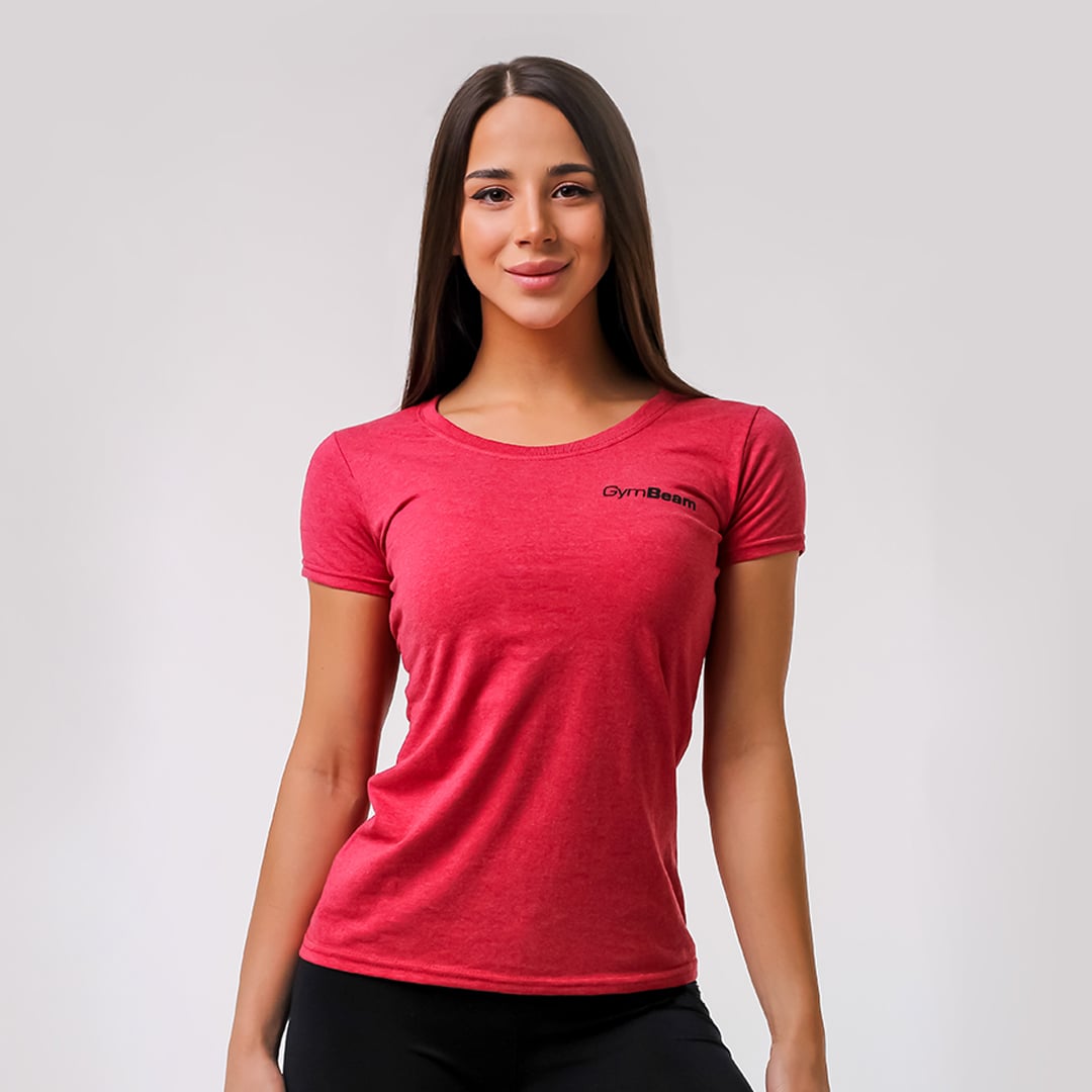 Ženska majica Basic Vintage Red - GymBeam