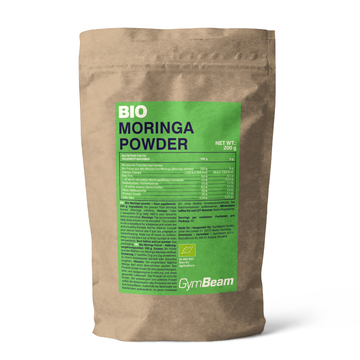 BIO Moringa prah - GymBeam