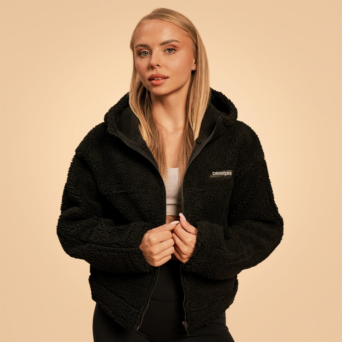 Ženska jakna Hoodie Bliss Black - BeastPink