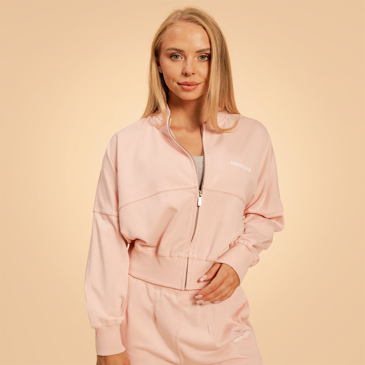 Ženski duks Zip-Up Bliss Pink - BeastPink