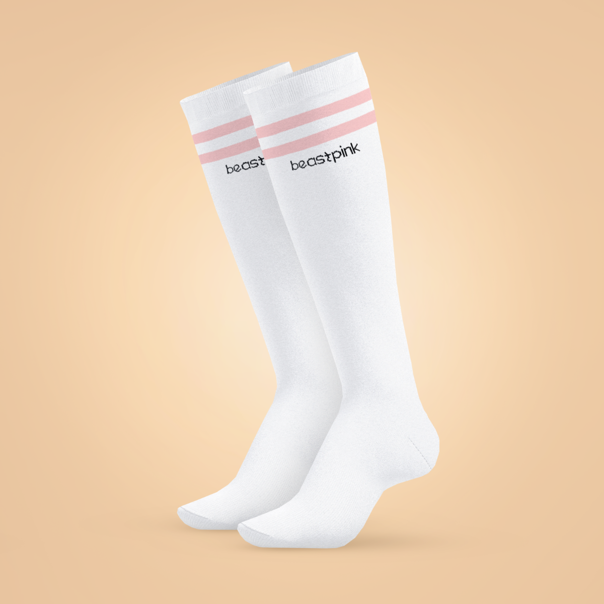 Čarape High Socks White - BeastPink
