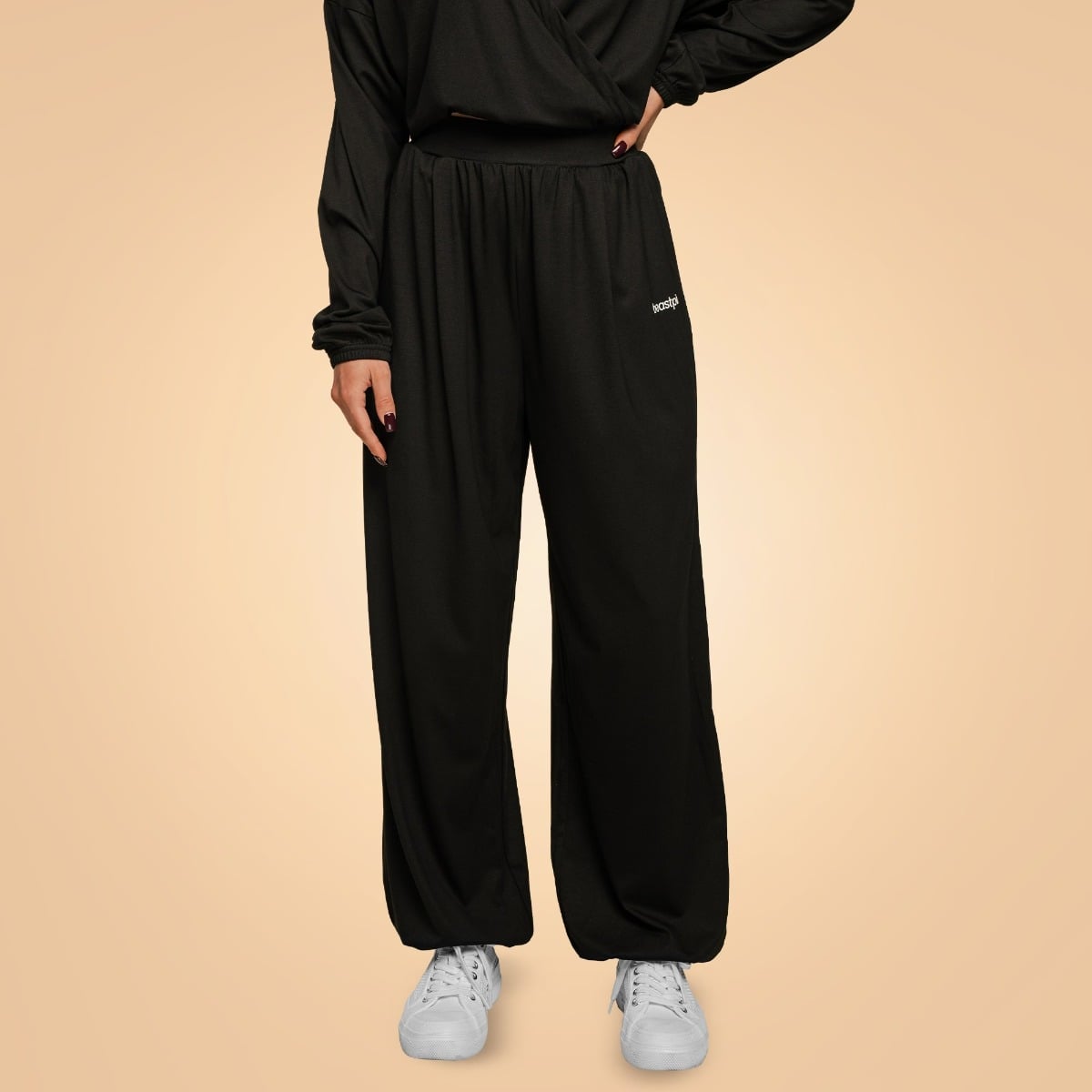 Ženske pantalone Breeze Black - BeastPink