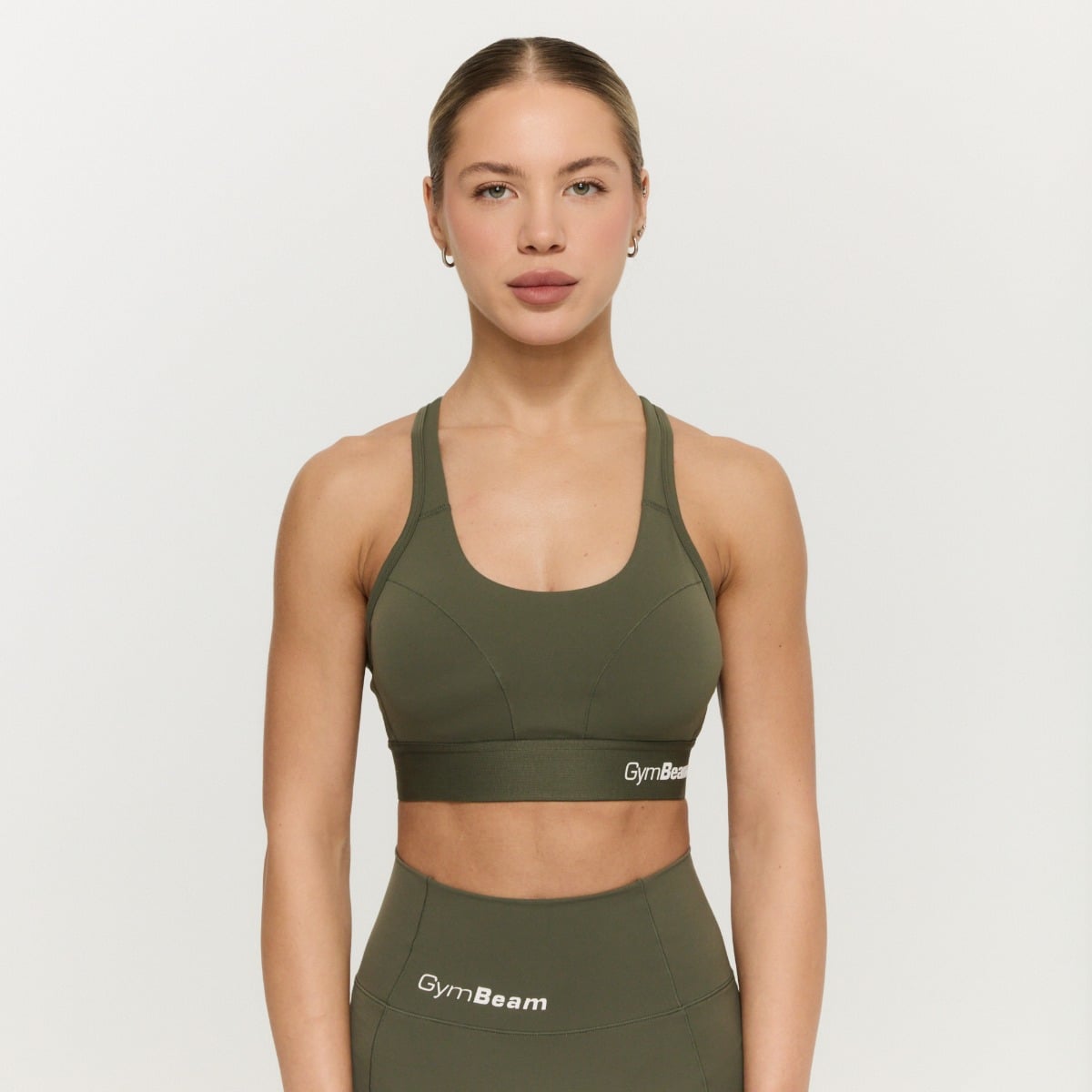 Sportski grudnjak Combat Olive Grey - GymBeam