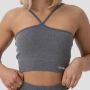 Sportski halter top FLO Grey - GymBeam XL