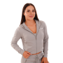 Ženski duks TRN Zip-Up Grey - GymBeam M