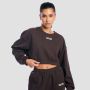 Ženski duks Aura Cropped Tee Brown - GymBeam M