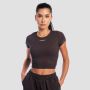 Ženska majica Aura Cropped Tee Brown - GymBeam M