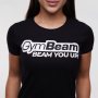 Ženska majica Beam Black - GymBeam XXL