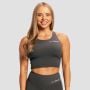 Ženski sportski top BEAT Charcoal - GymBeam XXL