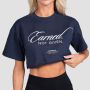 Women‘s Earned Cropped T-shirt Midnight - GymBeam M