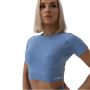 Ženski crop top FLO Blue - GymBeam XL
