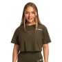 Ženska majica Limitless Cropped Espresso - GymBeam XXL