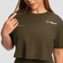 Ženska majica Limitless Cropped Espresso - GymBeam XXL