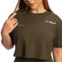 Ženska majica Limitless Cropped Espresso - GymBeam XXL