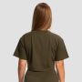 Ženska majica Limitless Cropped Espresso - GymBeam XXL