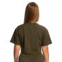 Ženska majica Limitless Cropped Espresso - GymBeam XXL