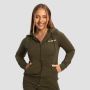Ženski duks Limitless Zip Up Espresso - GymBeam XL