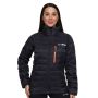 Ženska jakna Puffer Black/Orange - GymBeam S