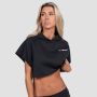 Ženski duks Relay Cropped Black - GymBeam XXL