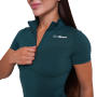 Ženska majica Ignite Cropped Dark Green - GymBeam L
