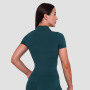 Ženska majica Ignite Cropped Dark Green - GymBeam L