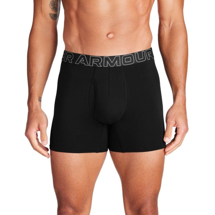 Men‘s boxers M Cotton 6in 3pack Black - Under Armour XXL