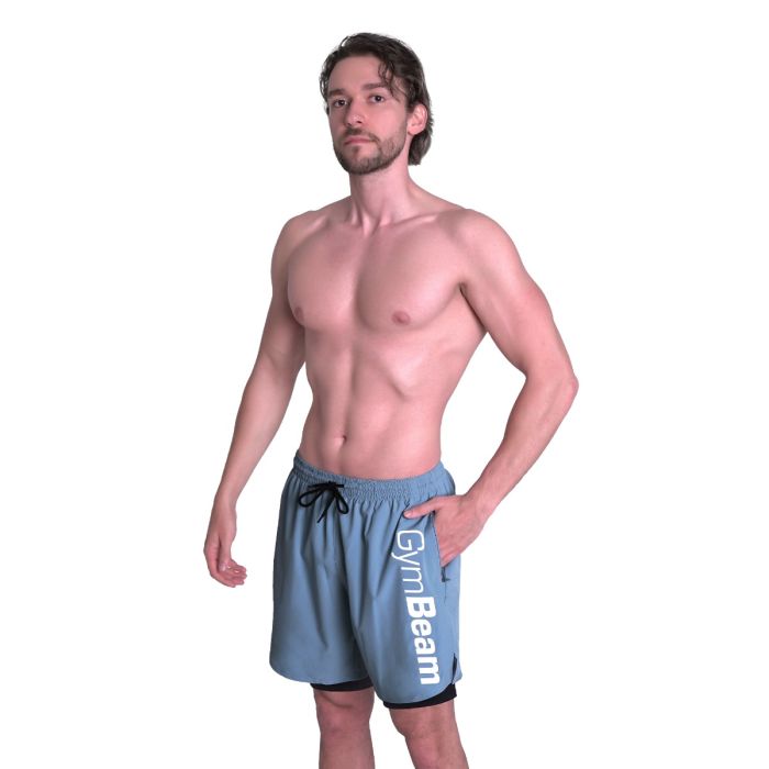 Šorc Mesh Essence Blue - GymBeam XXL