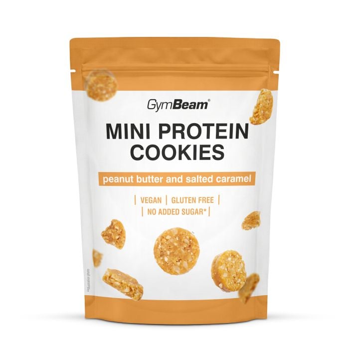 Mini Protein Cookies - GymBeam 100 g - puter od kikirikija slana karamela
