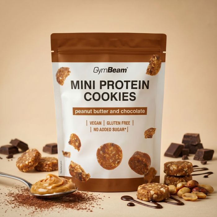 Mini Protein Cookies - GymBeam 100 g - puter od kikirikija slana karamela