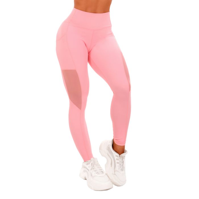 Ženske helanke Mesh Panel Pink - GymBeam XL