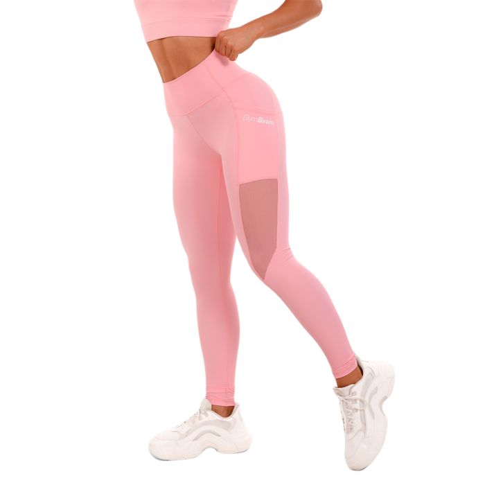 Ženske helanke Mesh Panel Pink - GymBeam XL