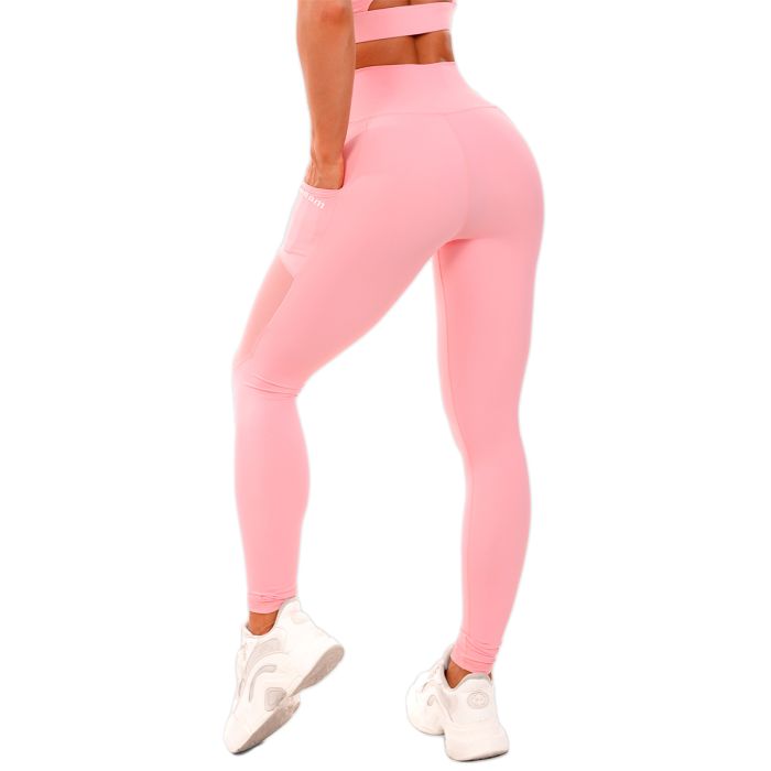 Ženske helanke Mesh Panel Pink - GymBeam XL