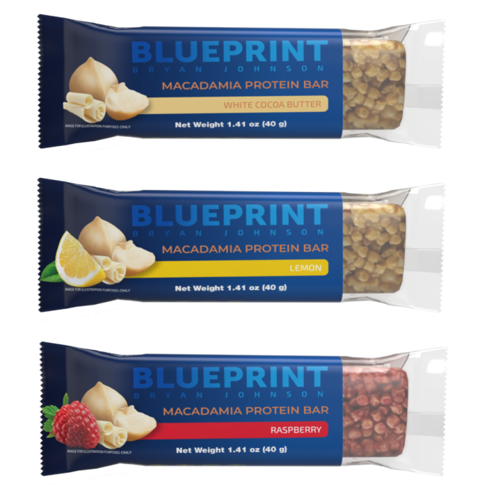 Macadamia protein bars - Blueprint by Bryan Johnson 12 x 40 g