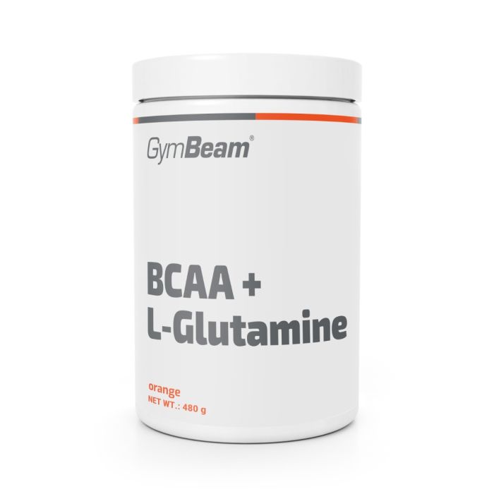 BCAA + L-Glutamine - GymBeam 480 g - jagoda-kivi
