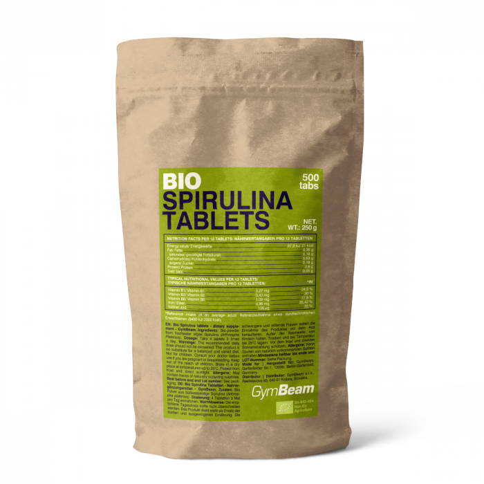 BIO Spirulina - GymBeam + pokloni 500 tab - bez ukusa