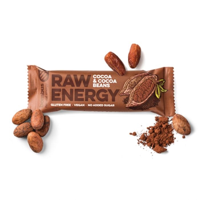 Raw енергетска чоколадица 50 г - BOMBUS 