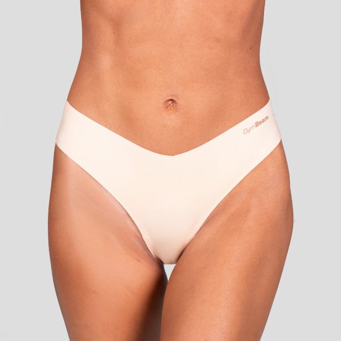 Comfy Seamless Bottoms 3Pack Beige - GymBeam XXL