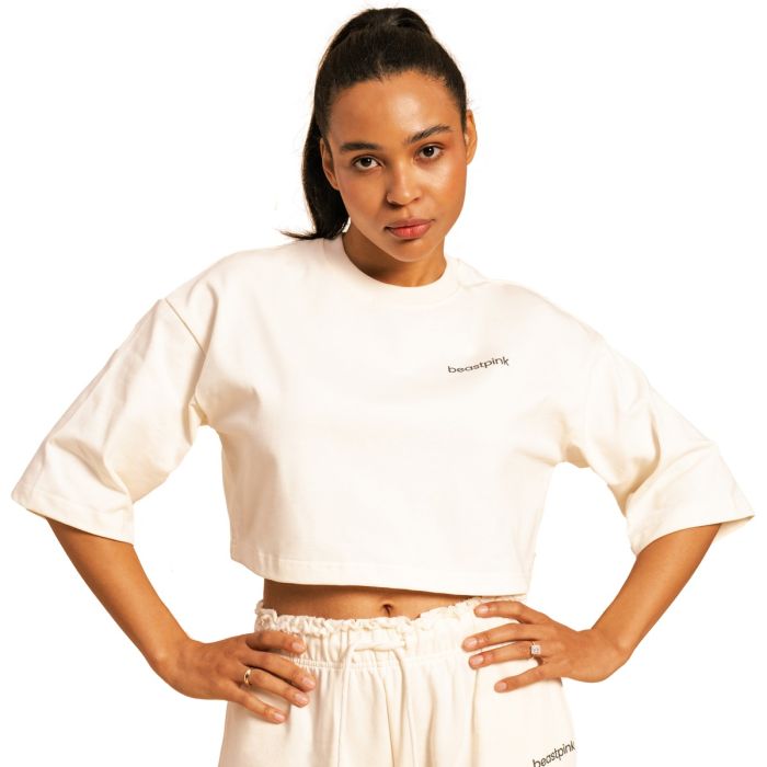 Ženska majica Cropped Serenity Ivory - BeastPink M