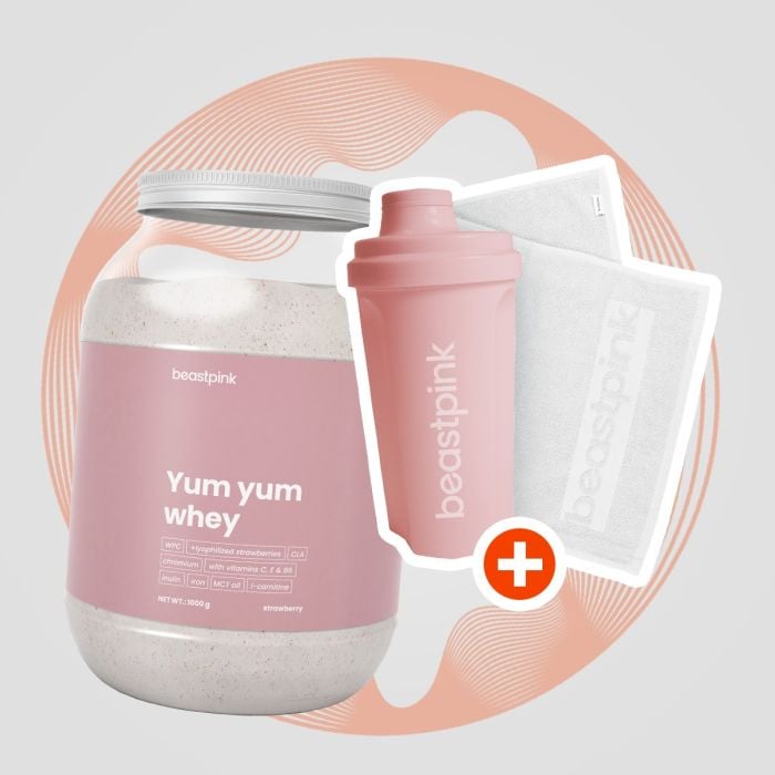 Yum Yum Whey - BeastPink + pokloni 1000 g - vanila - sladoled