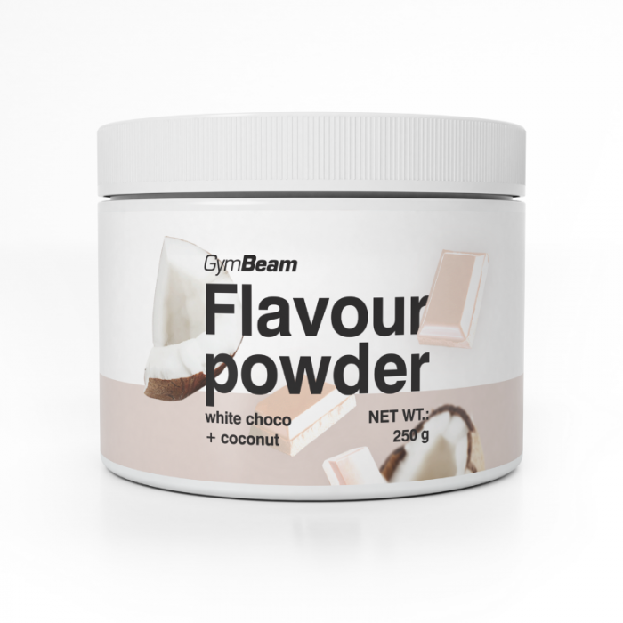 Flavour powder - GymBeam 250 g - čokolada-lešnik