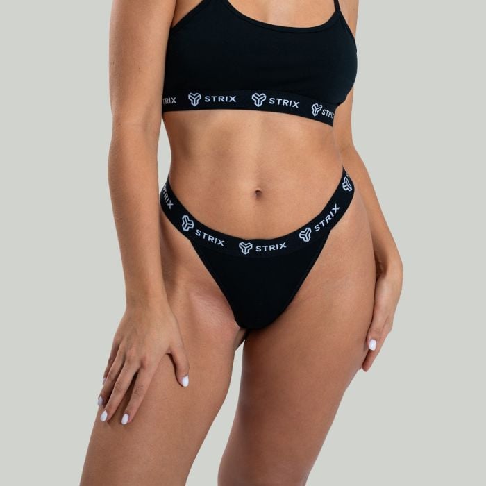 Ženske tange Essential 2Pack Black - STRIX M