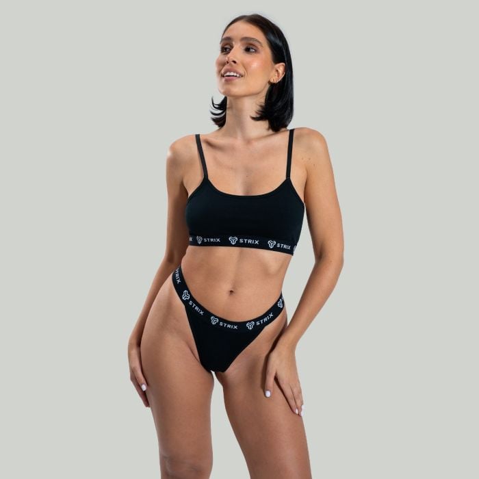 Ženske tange Essential 2Pack Black - STRIX M