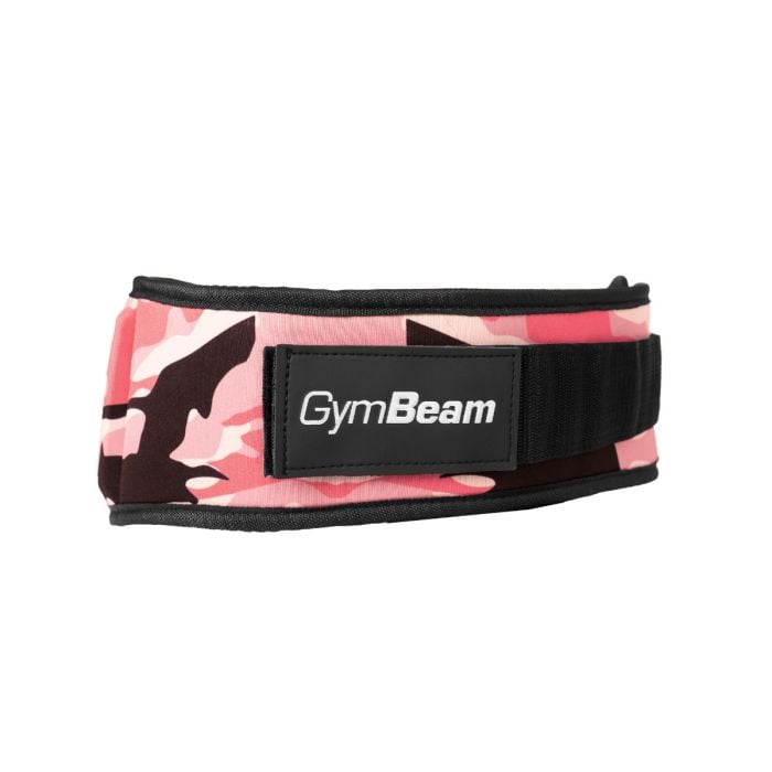 Ženski fitnes pojas Pink Camo – GymBeam S