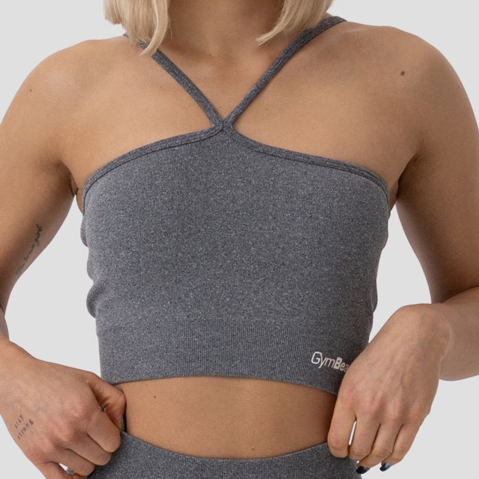 Sportski halter top FLO Grey - GymBeam XL